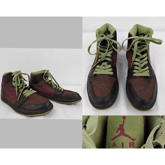Nike Air Jordan 1 Retro High Top Green/Brown Men\'s 9 2010 #Z5038 main image 11